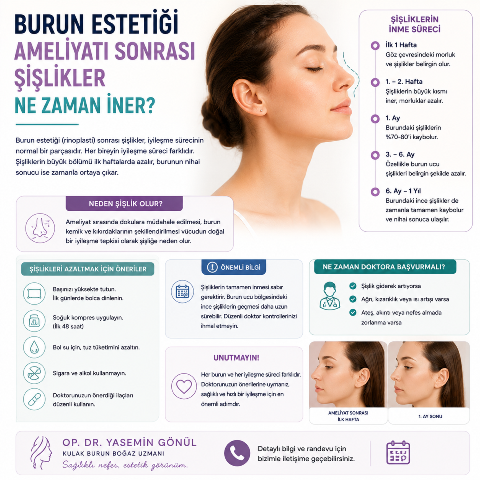 Burun Estetiği Ameliyatı Sonrası Şişlikler Ne Zaman İner?