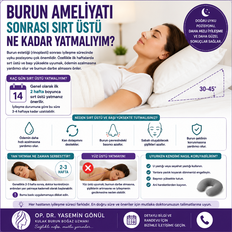 Burun Ameliyatı Sonrası Sırt Üstü Ne Kadar Yatmalıyım?